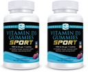 Nordic Naturals Vitamin D3 Gummies Sport, Wild Berry - 120 Gummies - 1000 IU Vitamin D3 - NSF Certified - Healthy Bones, Mood & Immune System Function - Non-GMO - 120 Servings (Pack of 2)