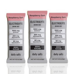 Electrolyte Drink Mix – Hydration Packets | Raspberry Salt | Zero Sugar | Key Nutrients: Sodium, Magnesium, Potassium | Supports Keto & Fasting | 30 Count