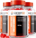 (3 Pack) SlimSwift Pro ACV Gummies, Maximum Strength Keto ACV Weight Loss Gummies, All Natural Apple Cider Vinegar 1000MG, ACV Keto Formula with Added B-Vitamins, Keto + ACV Reviews (180 Gummies)