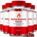 Alpha Gummies for Men, Alpha Gummy Extreme for Men - Maximum Strength Performance Supplement, All Natural Support Overall Health & Wellness, Advanced Formula, AlphaGummies Extreme Reviews (5 Pack)