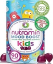 NUTRAMIN Kids Mood Boost Vegan Vitamin Gummy:使用Ashwagandha & Vitamin B 综合体为孩子们提供冷却镁配方,以放松和聚焦-无糖,过敏-安全,非GMO 90 ct