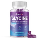 duwhot Glycine Gummies, 3g(3000 mg) Glycine Supplements for Sleep, Detox, Relax, Nerve Support, Blueberry Flavor, Sugar-Free, Vegan, Non-GMO, Gluten-Free, 60 Ct.