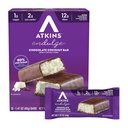 Atkins Endulge Chocolate Coconut Flavored Snack Bar, 1g Sugar, 12g Fiber, Low Sugar Snack, High Fiber Bars, Keto Friendly Treat, 16 Count (Pack of 6)