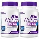 (2 Pack) Bio Nerve Plus – Official BioNerve Plus Nerve Health Support | Premium Formula with Natural Ingredients for Nerve Care, Comfort & Relaxation | Bio Nerve + Easy-to-Take Pills (120 Capsules)