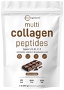 Micro Ingredients Multi Collagen Peptides Powder, 2lb | Type I, II, III, V, X + Biotin, Vitamin C & Hyaluronic Acid | Chocolate Flavor | Supports Hair, Skin & Joint Health | Keto, Non-GMO