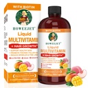 Liquid Multivitamin for Hair Growth | Biotin 10000mcg | Hair & Skin Support Supplement | Clinically Tested for Thicker Hair & Skin Elasticity | Suitable for Women & Men, Ages 18+ | 15.22 Fl Oz (1)