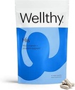 Wellthy 他的《男人的自然多维特敏》,Premium前列腺支助补编,《支持头发生长》(30天)