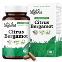 Wild & Organic Citrus Bergamot Capsules - Antioxidant & Overall Support - Citrus Bergamot Extract Capsules - Bergamia Fruit Powder Supplement - Vegan, No Fillers, Non-GMO - 60 Count