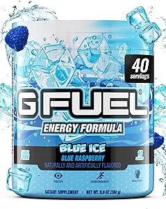 G Fuel Clickbait Energy Drinking Powder, Pre Working Cafeine Mix for Gaming, 免糖焦点氨基,维生素+抗氧化剂, 9.8oz(樱桃石榴, 40 services)