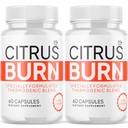 (2 Pack) Citrus Burn Capsules, Official CitrusBurn Pills with All Natural Ingredients, Advanced Citrus Burn for Optimal Health & Wellness Support with Premium Vitamins for Women & Men (120 Capsules)