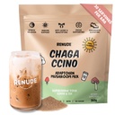 Renude Chagaccino - Chaga Mushroom Powder, Mushroom Coffee Drink Mix with Adaptogens, Natural Energy and Immune Support, Vegan, Keto, Zero Calorie Mushroom Blend Powder - 30 Servings