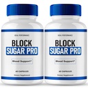 Block Sugar Pro Capsules, Official BlockSugar Pro Advanced Blood Formula Supplement Pills - Maximum Strength, All Natural Healthy Circulation & Stable Levels, BlockSugarPro Reviews (2 Pack)
