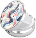 Nipichsha Pill Box, Small Pill Case for Purse & Pocket, Cute Travel Medicine Organizer, Portable Medicine Container Holder to Hold Vitamins, Medication, Fish Oil & Supplement, A05-Art Style Pattern