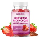Red Yeast Rice 2400mg Gummies, Red Yeast Rice Supplement for Men & Women Support Heart Health, Energy Support, Sugar-Free, Vegan Non-GMO, Strawberry Flavor - 60 Count