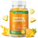 Fiber Gummies for Adults with Probiotics，No Sugar Added Pineapple Flavor, Promotes Gut Health and Regulate Bowel Movement, Vegan (60 Count（Pack of 1）)