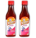 Emulsion de Scott Sabor a Cereza Pack de 2 | Suplementos multivitamínicos | Emulsion de Scott para niños | 180 mL Con Omega 3 Vitaminas A y D, Bacalao, Calcio y Fósforo | Producto 100% Colombiano