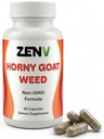 ZENV Horny Goat Weed Capsules with Maca Root & Tribulus - 60ct Non-GMO Dietary Supplement, 1000mg Herbal Formula