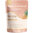 MATOP Women’s Probiotic Gummies for Gut & Daily Wellness – Vitamin C Supplement, Pineapple Flavor, 60 Count