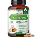 Zazzee Extrastriagalus root 20:1 提取、5000 mg 强度、70% 聚沙酰胺、180 Vegan Capsules、6个月供应、100% 蔬菜、标准化和集中20X 提取、非GMO