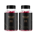 Black Girl Vitamins - Vitamin D3 Gummies, for Immune, Energy, and Bone Support, 2000IU (50mcg) Vitamin D per Serving, Gluten-Free Vitamin D Gummies, 60 Count (2-Pack)