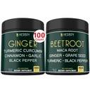 Bundle 5in1 Ginger 补充 & 6in1 Beet Root Capsules - 支持心脏健康、免疫和消化