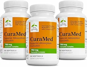 Terry自然CuraMed 750mg -- -- 脑和心脏健康抗氧化剂补充剂 -- -- 配有高致病性Crucumin综合体 -- -- 肾脏、肝脏和免疫健康支助 -- -- 60种软胶(3包)
