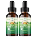 Natures Craft Liquid Multivitamin for Kids Immunity Support - Yummy Toddler Multivitamin Supplement with a C D3 E B6 and D3 Liquid Vitamins for Kids of All Ages - High Absorption 2Fl Oz (Pack of 2)