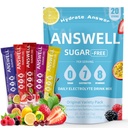 Electrolytes Powder Packets Sugar Free - Liquid Daily IV Drink Mix for Rapid Hydration & Party Recovery | 7 Electrolytes & 8 Vitamins | Non-GMO | No Color Additive | Vegan | Variety 20 Sticks