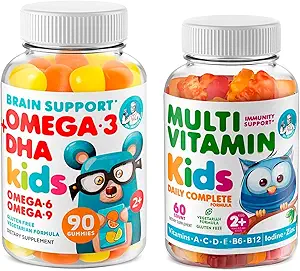 DR. MORITZ 儿童Omega 3 Gummys(90个伯爵)和儿童多维塔明 Gummys Bundle(60个伯爵) -- -- 儿童免疫支持和总体健康