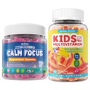 Nextdia Calm Focus Magnesium with Omega 3 Gummies Age 4+ & Kids Multivitamin Gummies
