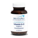 MethylPro Vitamin D3 5,000 IU - Delivers 125 mcg Vitamin D3 - Supports Bone Strength, Immune Balance & Mood Wellness - 90 Servings - 90 Capsules