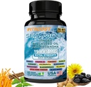 30日 供应海 Moss和Shilajit Bundle for Men All-in-1 动态生命力 Bundled Seamoss 黑种子油 Ashwagandha Burdock 根精细地为你准备了降雨和重新增强力量