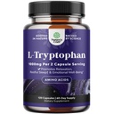 L-Tryptophan Capsules 1000mg per Serving - L Tryptophan Supplement for Sleep, Promotes Relaxation & Emotional Well-Being for Women & Men - Potent Pure Mood Support Supplement for Adults - 120 Count