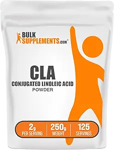 Bulk Assupports.com 协和的Linoleic酸粉 - CLA 补充,营养补充 - Gluten Free, 2g Per Service, 250g (8.8 oz) (Pack of 1)