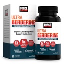FORCE FACTOR Ultra Berberine增强吸附剂,配有锡兰桂,二氢伯林和铬,5X吸附剂,2X耐久剂,推广精液体质,60个蔬菜罐头