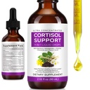 Cortisol Supplement Liquid Drops, 9-in-1 Liquid Drops with Magnesium, Ashwagandha,L-Theanine, Chamomile and Vitamin C & D3 for Lower Cortisol, Calm, Mood Support 2.02 Fl Oz (1)