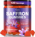 Saffron Gummies for Kids & Adults Supplement, 88.5mg Saffron Extract & 200mg Magnesium Glycinate, Supports Focus, Mood, Calm, Sleep & Eye Health, L-Theanine, Indian Ginseng, Vitamin B & D Complex