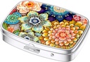 Nipichsha药盒、Purse & Pocket小药盒、Cute Travel Medicine组织者、便携式药品容器持有者以持有维生素、药品、鱼油和补充品,曼达拉