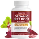 Organic Beet Root Capsules – 1300 mg Beetroot per Serving, Supports Circulation & Daily Energy for Active Lifestyles, Plant-Based Antioxidant Formula, 60 Capsules (1)