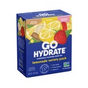 GoHydrate Low Sodium Electrolytes Powder Packets Sugar Free - Instant Hydration Daily Drink Mix - Zero Sugar Water Flavor Packet Singles with Vitamin D - (Lemonade Mixed, 15 Packs)