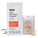 STASIS Daytime Stimulant Support Supplement for Adults with Shoden Ashwagandha, CoQ10, Saffron & L Theanine, Daily Energy & Focus Capsules, No Crash, No Brain Fog, Vegan, 25 Servings, Complete Kit