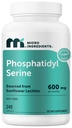 Micro Ingredients Phosphatidylserine 600 mg Per Serving, 240 Capsules | Soy Free Phosphatidylserine Supplement with Choline, Lion’s Mane, Ginkgo & Omega-3 | Non-GMO, Gluten Free