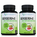 柏柏林与锡兰桂 - 1200mg 柏柏林与100mg 有机锡兰桂 - 120 Veggie Capsules,健康免疫系统心血管与胃肠井(包2)