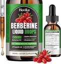 Berberine HCL液滴 - 1500 mg Berberine 配有锡兰桂,铬,Turmeric,Niacinamide - 支持代谢和免疫系统,Gut Health - 2 FL Oz Vegan