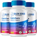 Silen Sense Calm Ears, SilenSense Tinnitus Relief for Ringing Ears Capsules, Advanced Ear Health Support Supplement Pills, All Natural for Healthy Hearing Comfort, SilenSense Reviews (3 Pack)