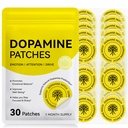 Dopamine Patches, Mood & Positivity Support, Plant-Based Formula, Supports Dopamine & Serotonin Balance, 30 Vegan Patches for Men Women