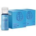 SAGA Serenity Organic Relaxation Shots with Kava, Lion’s Mane & Reishi | Fast-Acting Mushroom & Adaptogen Drink for Calm, Stress Relief & Mood Support | Vegan, Travel Size | 2oz Strawberry Cucumber