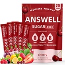 Electrolytes Powder Packets Sugar Free - Liquid Daily IV Drink Mix for Rapid Hydration & Party Recovery | 6 Vitamins & 7 Electrolytes | Non-GMO | No Color Additive | 20 Sticks(V6-Cherry)