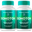 Sonoton Tinnitus Relief for Ringing Ears, Official Sonoton Tinnitus Capsules, Advanced Ear Health Support Supplement Pills, All Natural for Healthy Ringing Ear, Sono Ton Pills Reviews (2 Pack)