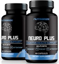 (2 Pack) Neuro Plus Capsules, Official Formula to Support Balanced Health & Wellness, All Natural Pills for Memory and Focus, Premium Neuro+ Review (120 Capsules)